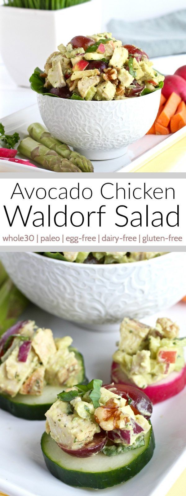 Avocado Chicken Waldorf Salad