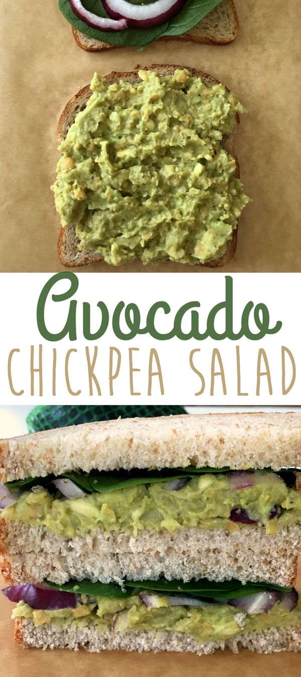 Avocado Chickpea Salad Sandwich