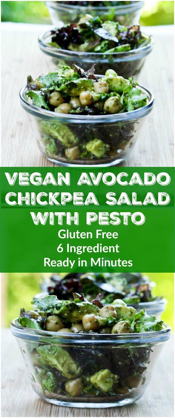 Avocado Chickpea Salad with Vegan Pesto