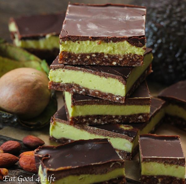 Avocado mint cream bars