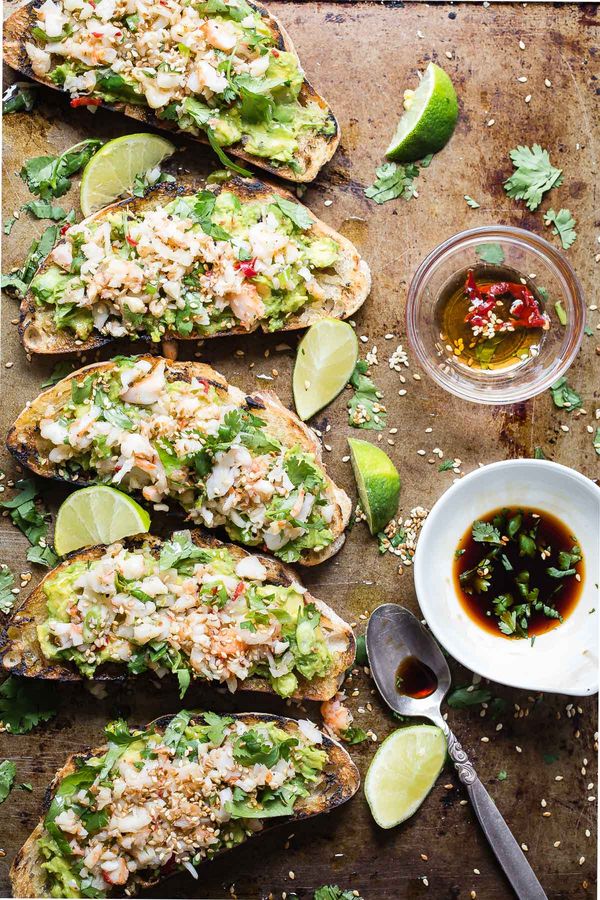 Avocado Toast with Sesame Shrimp