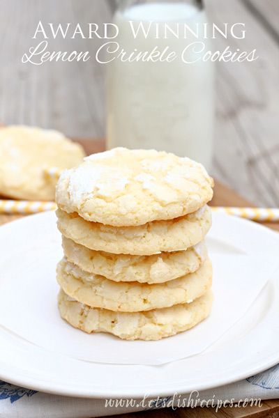 Award Winning Lemon Crinkle Cookies