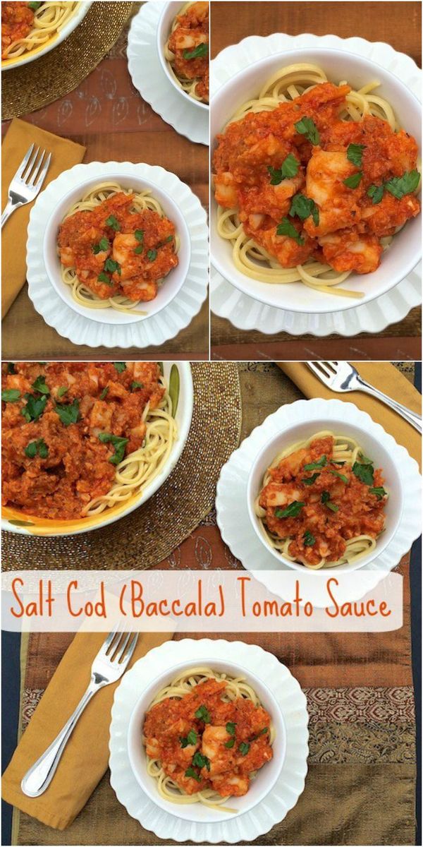 Baccalà (Salt Cod Tomato Sauce over Linguine