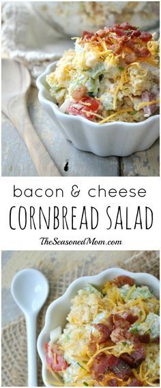 Bacon and Cheese Cornbread Salad