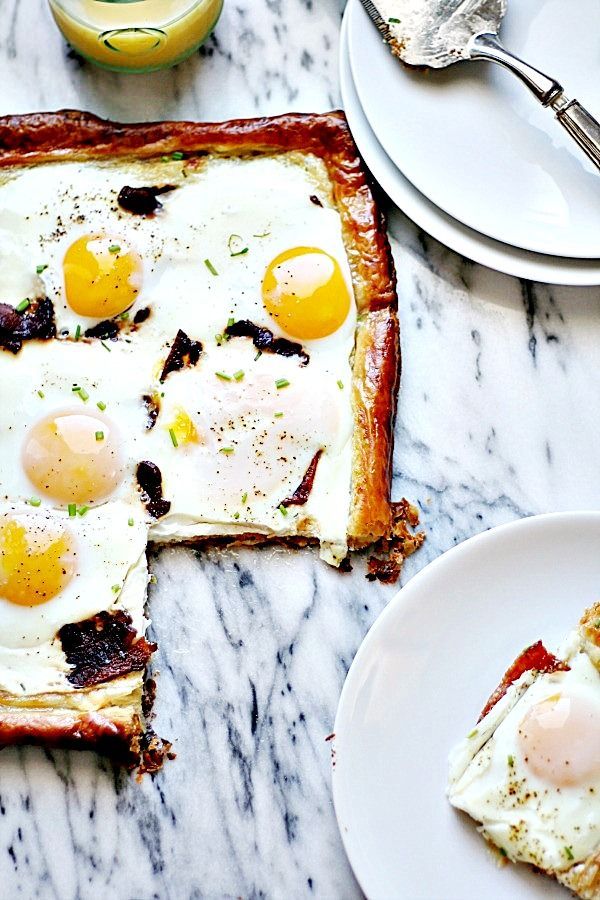 Bacon and Egg Puff Pastry Breakfast Tart