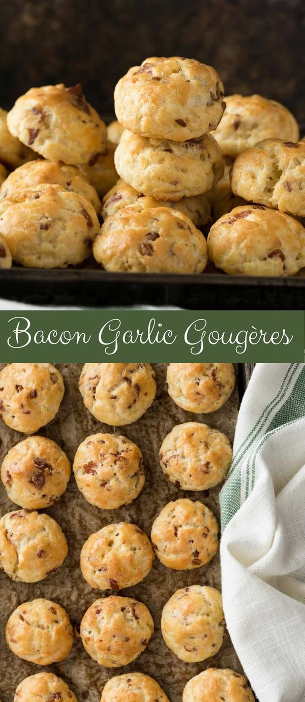 Bacon Garlic Gougères