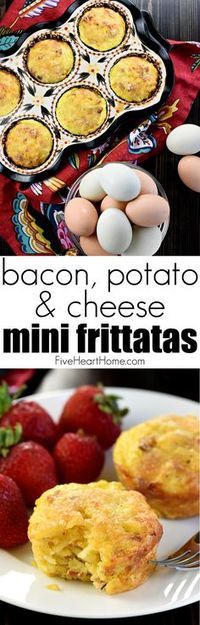 Bacon, Potato, & Cheese Mini Frittatas (Egg Muffins