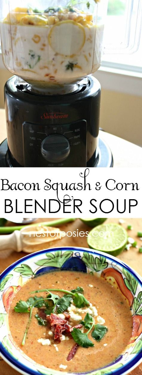 Bacon, Squash and Corn Blender Soup