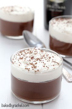 Baileys Chocolate Pudding with Baileys Whipped Cream