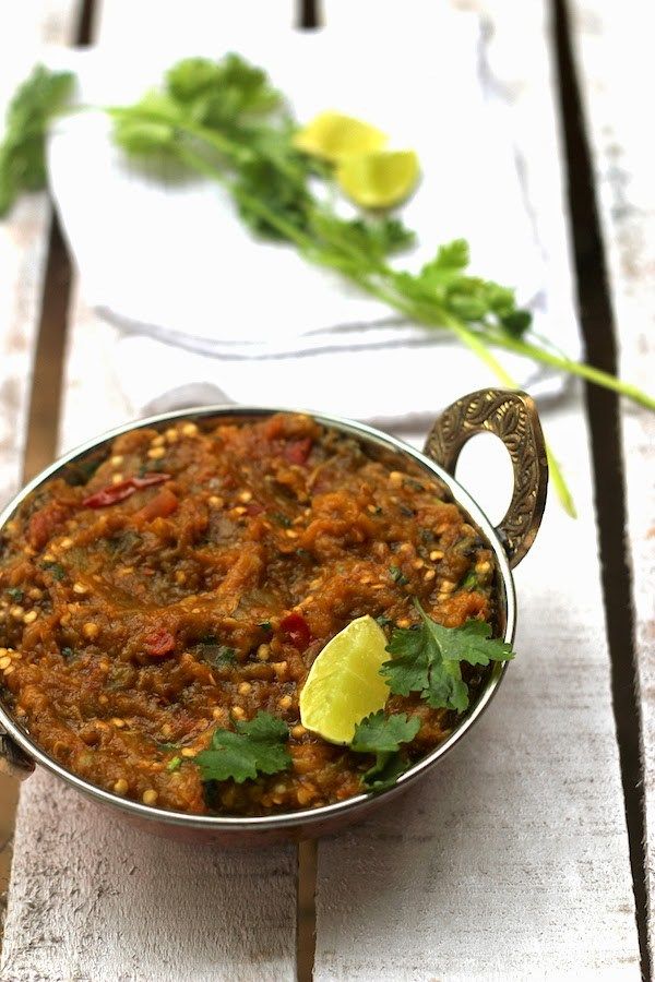 Baingan Bharta - Punjabi roasted eggplant curry