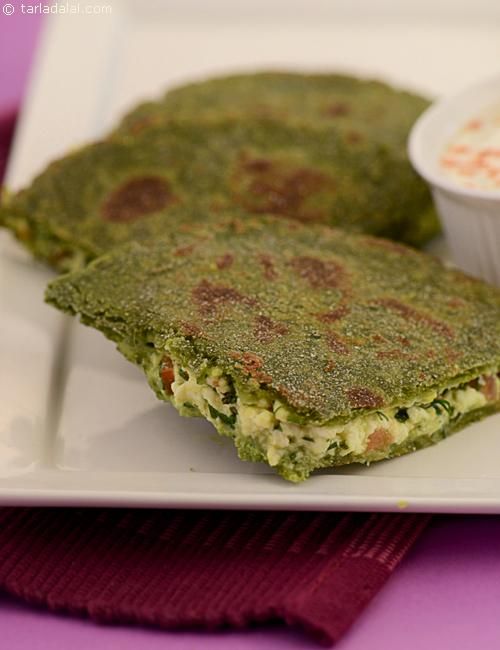 Bajra, Methi and Paneer Parathas