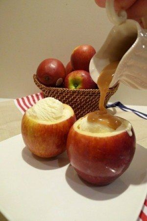 Baked Apple Ice Cream Bowls