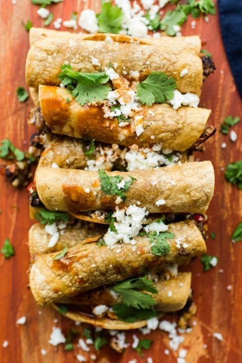 Baked Black Bean Taquitos