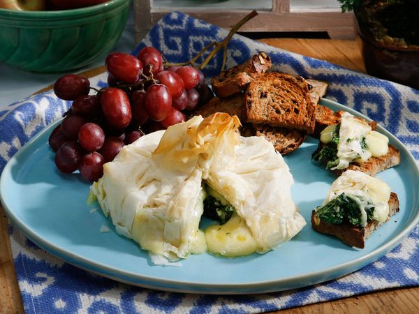 Baked Brie Spanakopita