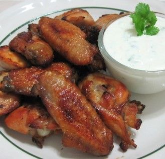 Baked Buffalo Wings with Blue Cheese Dip (for Atkins Diet Phase 1