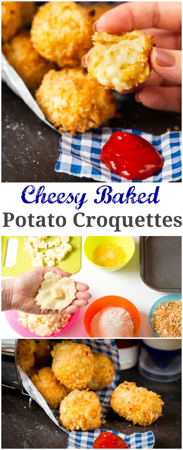 Baked Cheesy Potato Croquettes