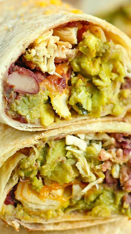 Baked Chicken Avocado Chimichangas