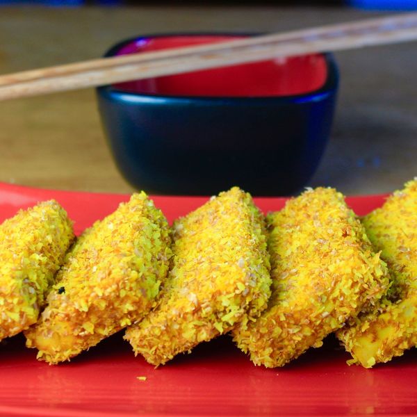 Baked Coconut Crusted Tofu with Thai Chili Sauce