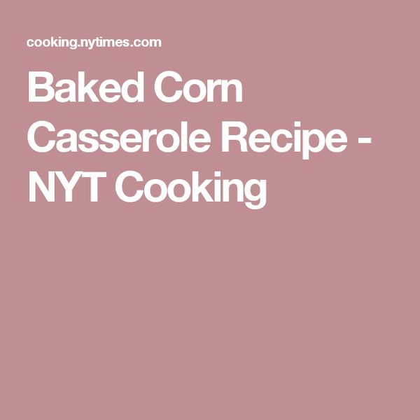 Baked Corn Casserole