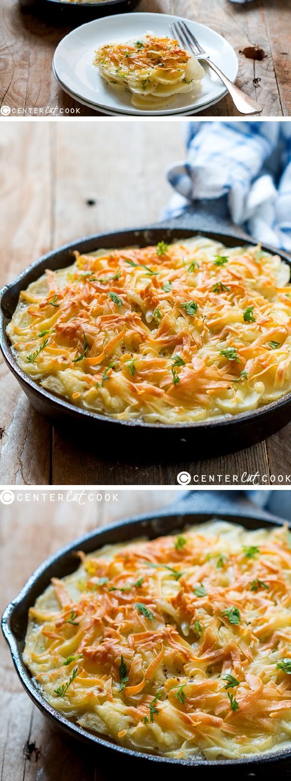 Baked Garlic Scalloped Potatoes