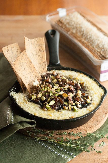 Baked Goat Cheese Dip with Balsamic Fig Compote