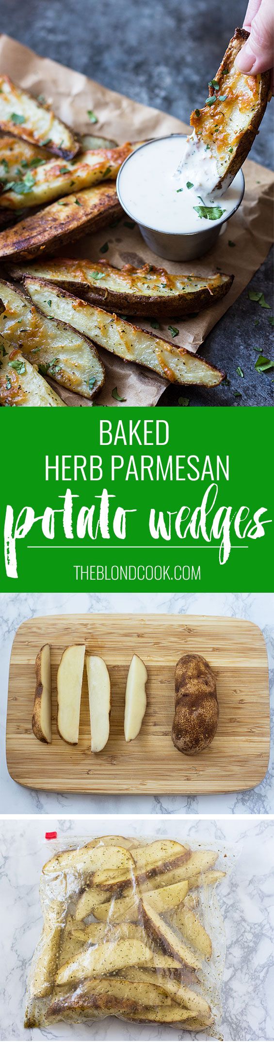 Baked Herb Parmesan Potato Wedges