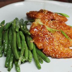 Baked Honey Garlic Chicken Tenders With Green Beans