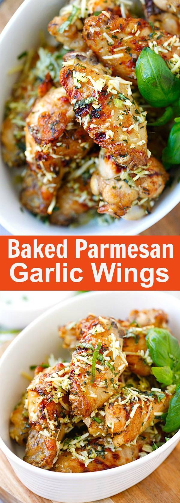 Baked Parmesan Garlic Chicken Wings