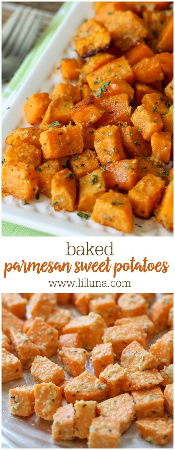 Baked Parmesan Sweet Potatoes