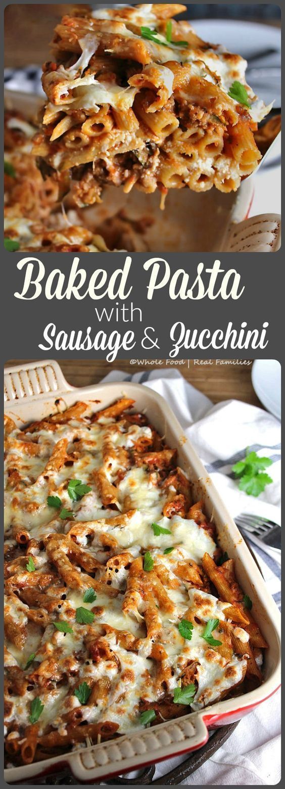 Baked Pasta with Sausage and Zucchini