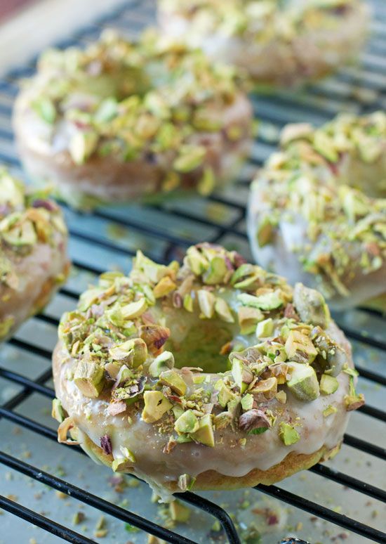 Baked Pistachio Pudding Donuts