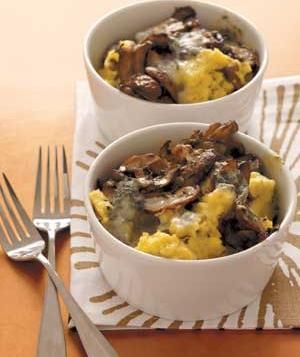 Baked Polenta With Mushrooms and Gorgonzola