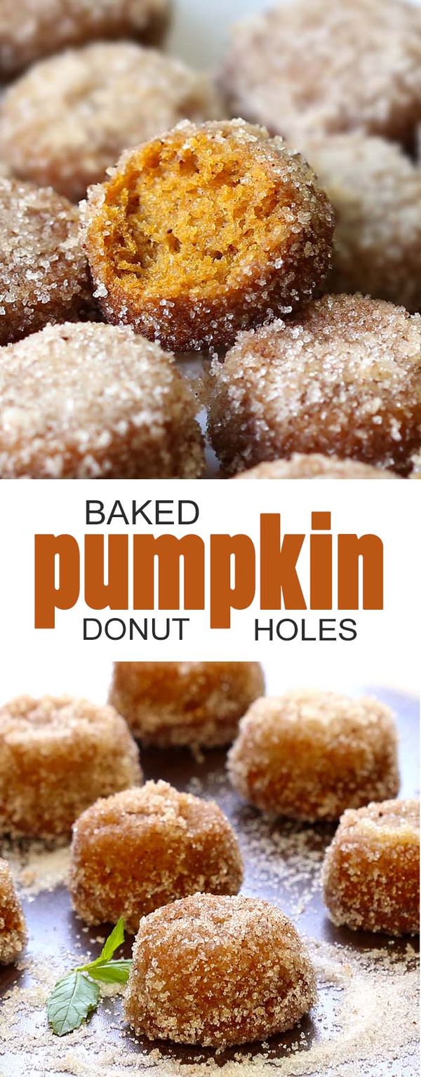 Baked Pumpkin Donut Holes