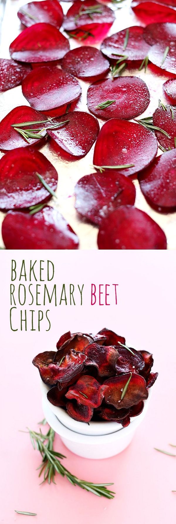 Baked Rosemary Beet Chips