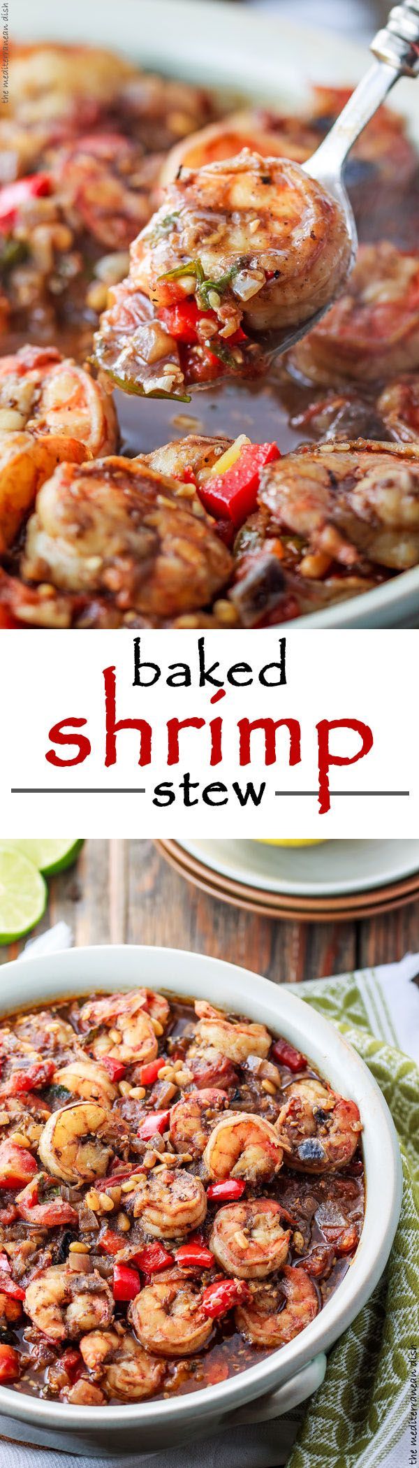 Baked Shrimp Stew in a Mediterranean Chunky Tomato Sauce