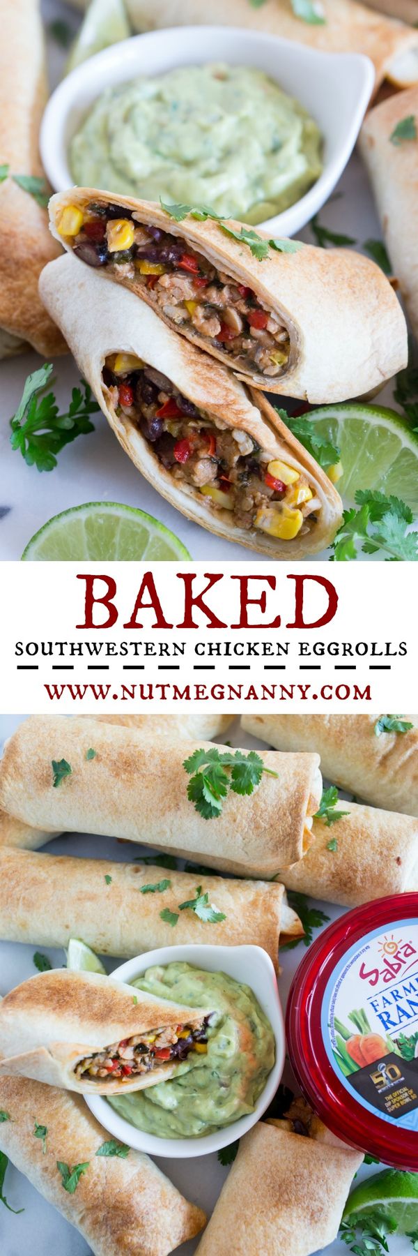 Baked Southwestern Chicken Egg Rolls