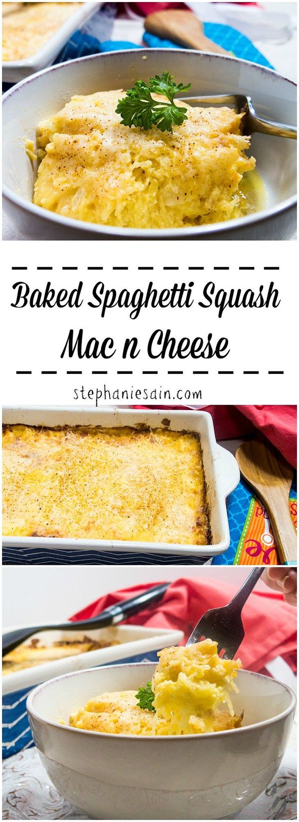 Baked Spaghetti Squash Mac n Cheese