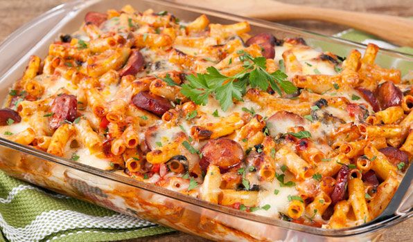 Baked Ziti with Chorizo & Spinach