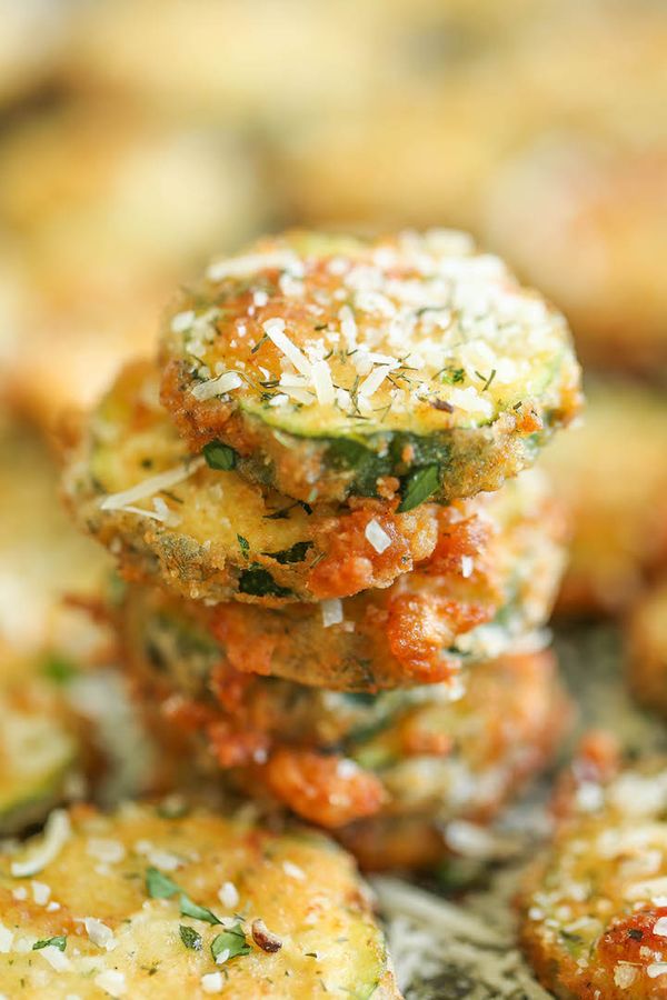 Baked Zucchini Ranch Parmesan Chips