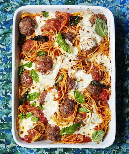 Baked Spaghetti and Meatballs