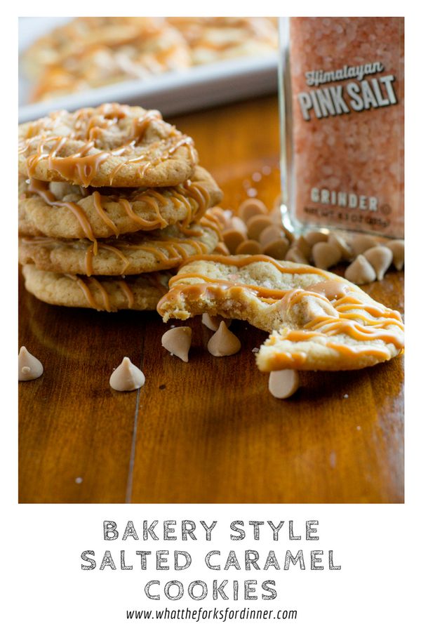 Bakery Style Salted Caramel Cookies