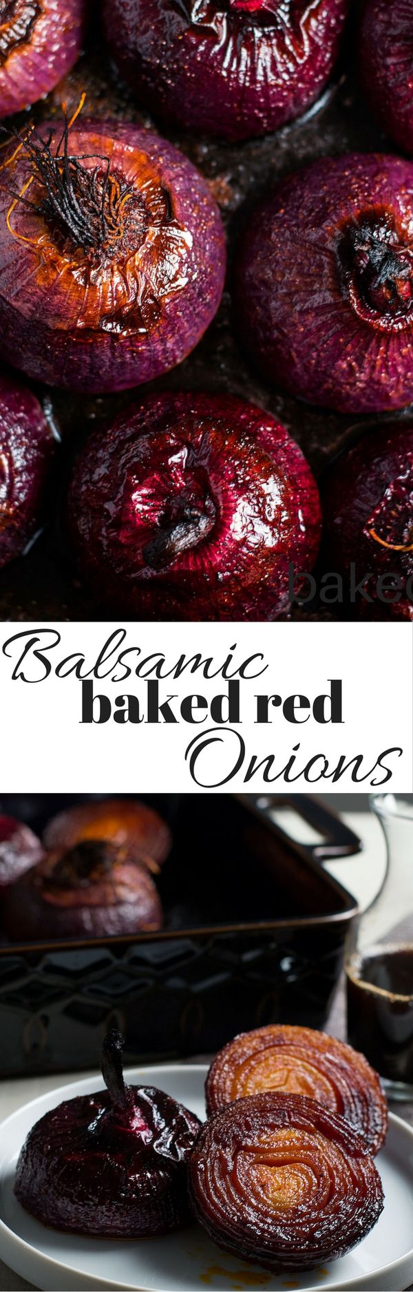 Balsamic Baked Red Onions - low carb & AIP