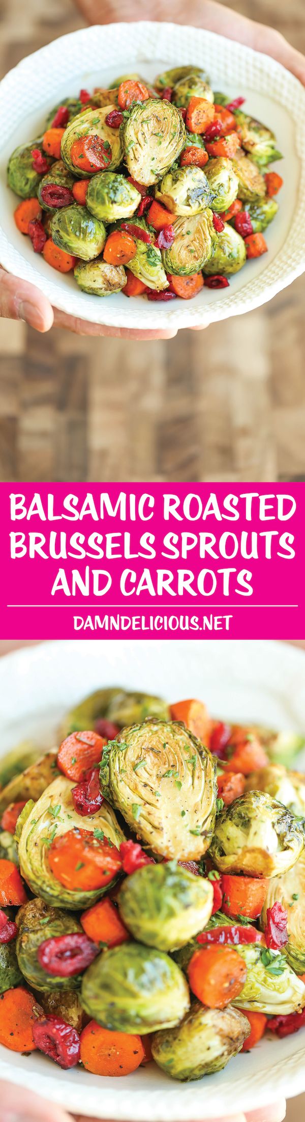 Balsamic Roasted Brussels Sprouts and Carrots