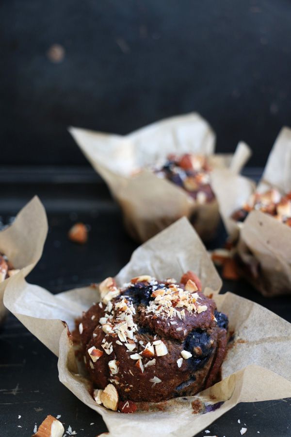 Banana Blueberry Muffins ( gluten-free & vegan