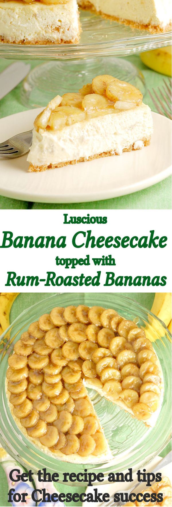 Banana Cheesecake W/Roasted Bananas