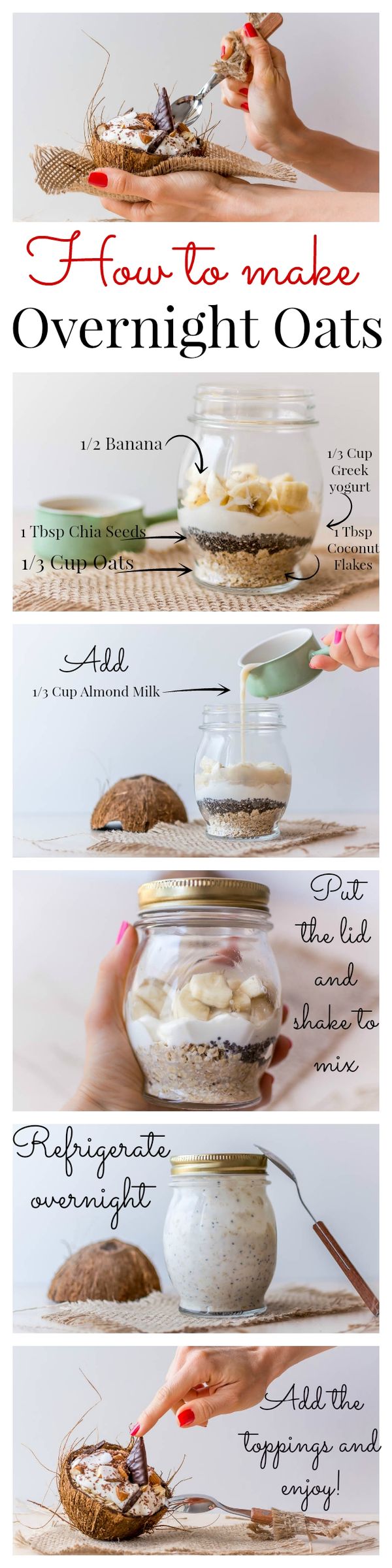 Banana Coconut Overnight Oats