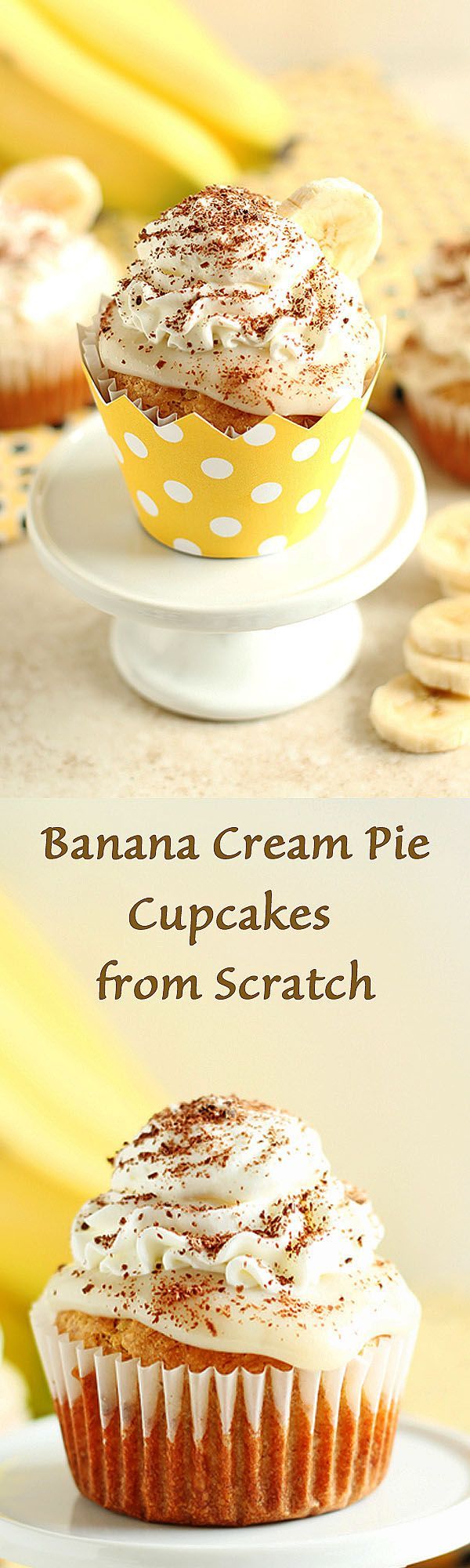 Banana Cream Pie Cupcakes From Scratch