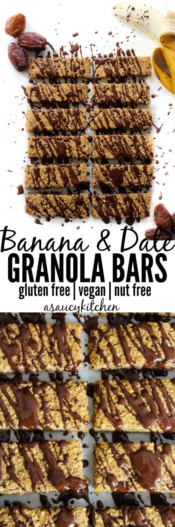 Banana Date Granola Bars