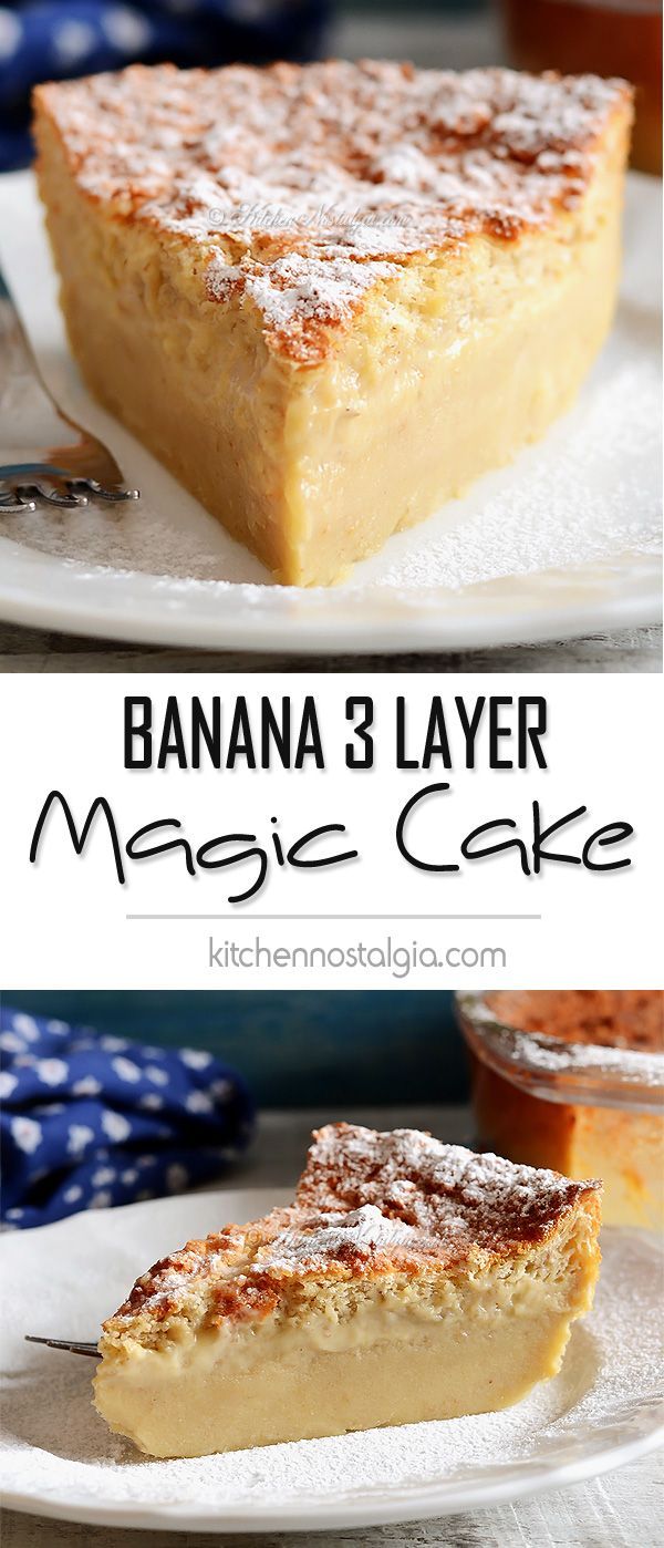 Banana Magic 3 Layer Custard Cake