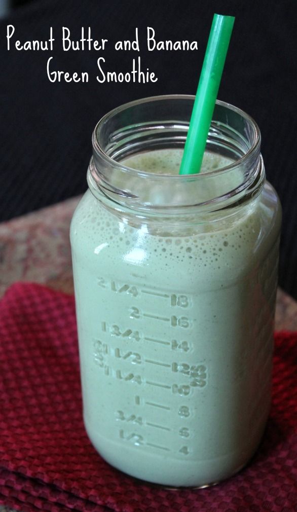 Banana Peanut Butter Green Smoothie